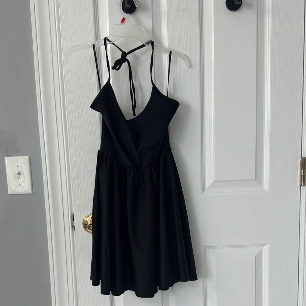 Forever 21 Black Halter Backless Sundress